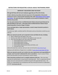 Document preview: Instructions for Requesting a Sexual Assault Restraining Order - North Dakota