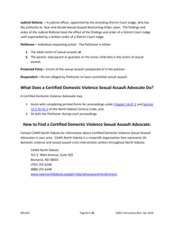Instructions for Requesting a Sexual Assault Restraining Order - North Dakota, Page 4