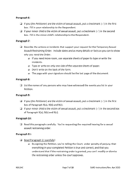 Instructions for Requesting a Sexual Assault Restraining Order - North Dakota, Page 7