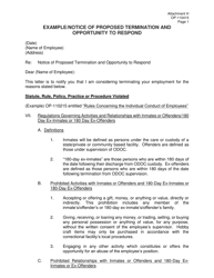 Form OP-110415 Attachment H Example/Notice of Proposed Termination and Opportunity to Respond - Oklahoma
