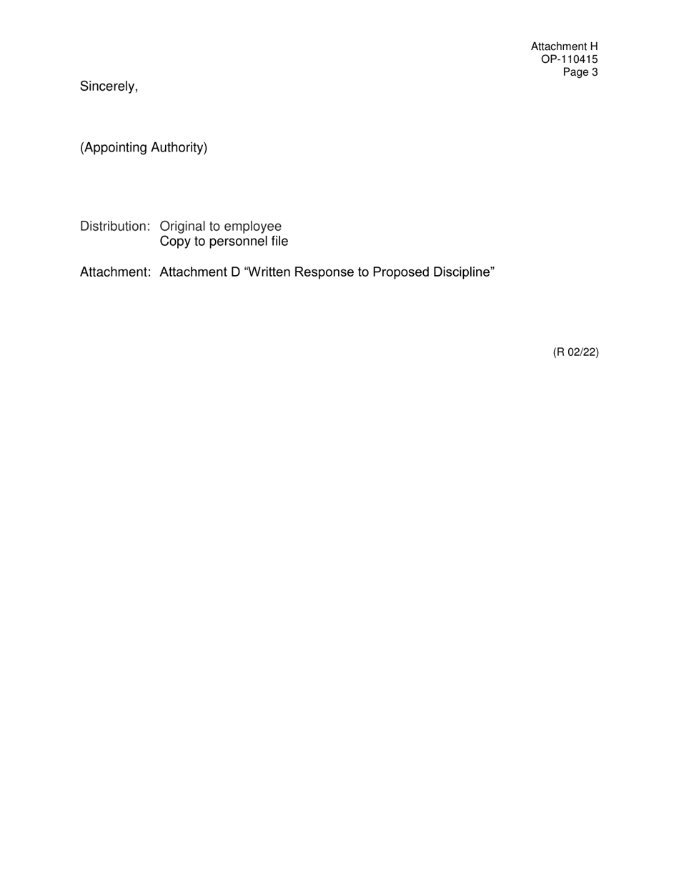 Form OP-110415 Attachment H Example / Notice of Proposed Termination and Opportunity to Respond - Oklahoma, Page 3