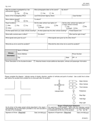 Form OP-120401 Attachment H Vehicle Accident/Incident Report - Oklahoma, Page 2