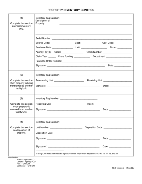 Form OP-120801A  Printable Pdf