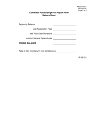 Form OP-120702 Attachment A Committee Fundraising/Event Report Form for Oklahoma Ethics Commission - Oklahoma, Page 5