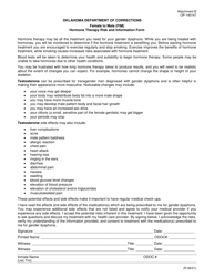 Form OP-140147 Attachment B Female to Male (Ftm) Hormone Therapy Risk and Information Form - Oklahoma