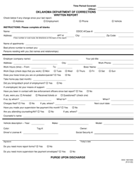 Document preview: Form OP-160103A Written Report - Oklahoma