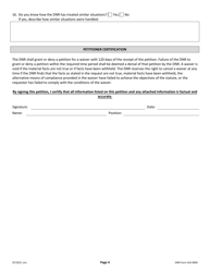 DNR Form 542-0004 Petition for Waiver - Iowa, Page 4