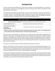 Form TAL-818A-E Notice of Termination of a Lease Because of Spousal Violence or Sexual Aggression - Quebec, Canada, Page 2