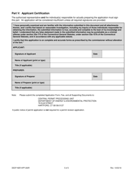 Form DEEP-NSR-APP-200R Revision Application for an Existing New Source Review Permit - Connecticut, Page 5