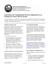 Document preview: Instructions for Form DEEP-NSR-APP-200R Revision Application for an Existing New Source Review Permit - Connecticut