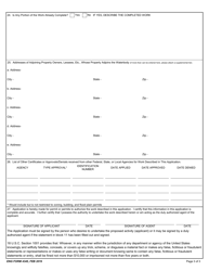 ENG Form 4345 Application for Department of the Army Permit, Page 3