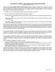 Document preview: Form 8D Notice to Vacate for Specified Uses - Saskatchewan, Canada
