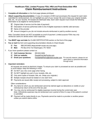 Healthcare Claim Reimbursement Form for Healthcare FSA, Limited Purpose FSA, HRA, and Post Deductible Hra - Florida, Page 2