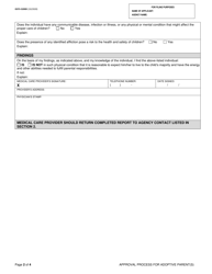 Form OCFS-5200D Adoptive Applicant Medical Report - Adoption Only - New York, Page 2