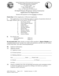 Document preview: Oil Spill Primary Response Action Contractor Application for Registration - Alaska