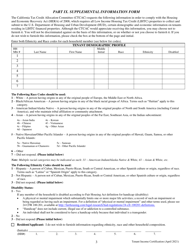 Tenant Income Certification - California, Page 3