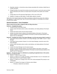 FAA Form 7480-1 Notice for Construction, Alteration and Deactivation of Airports, Page 2