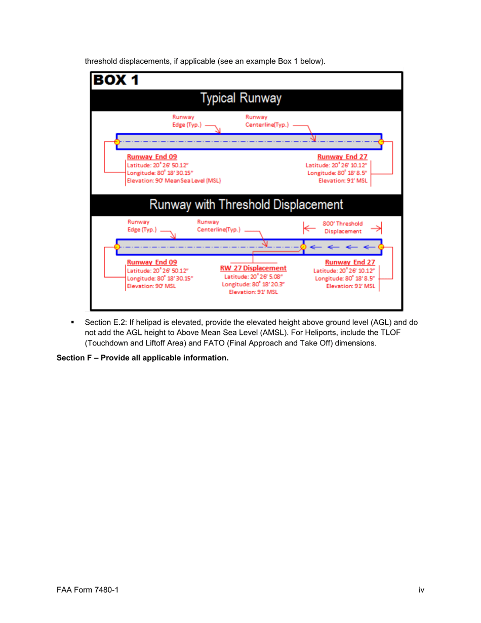 FAA Form 7480-1 Notice for Construction, Alteration and Deactivation of Airports, Page 4