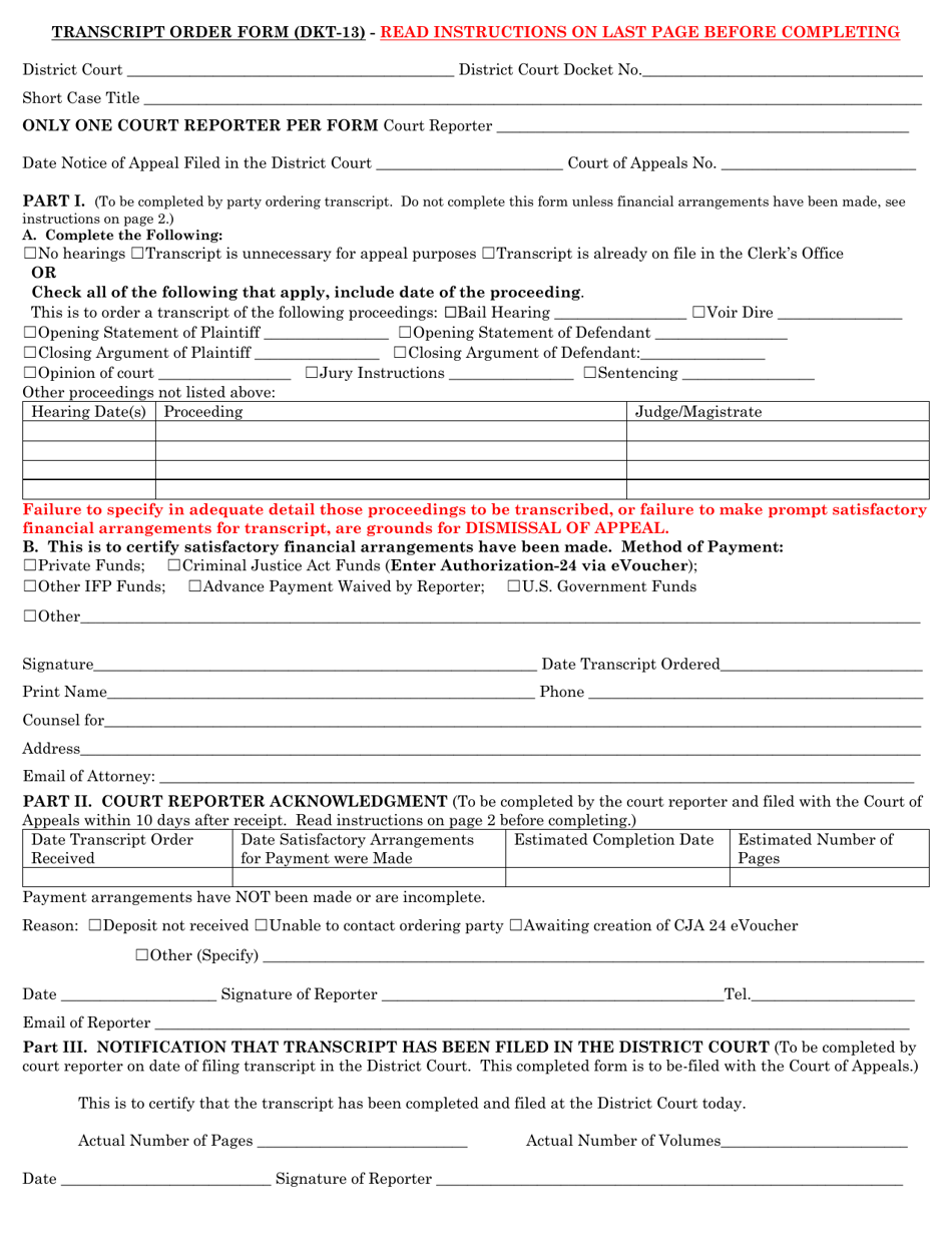 Form DKT-13 - Fill Out, Sign Online and Download Fillable PDF ...