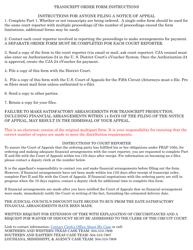 Form DKT-13 Transcript Order Form, Page 2
