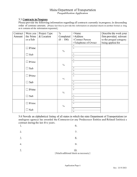 Contractor Prequalification Application - Maine, Page 17