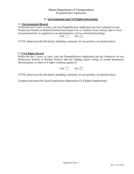 Contractor Prequalification Application - Maine, Page 22