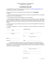 Contractor Prequalification Application - Maine, Page 23
