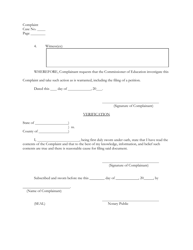 Complaint Form - Nebraska, Page 2