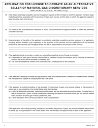 Application for License to Operate as an Alternative Seller of Natural Gas Discretionary Services - Nevada, Page 3