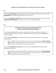 Form to Request a State Fair Hearing - Utah, Page 2