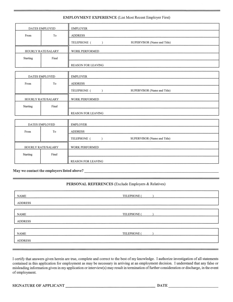 Application for Police Officer - City of Trenton, Michigan, Page 3