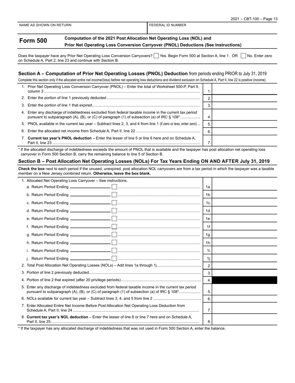 Form 500 Download Printable PDF or Fill Online Computation of the Post ...