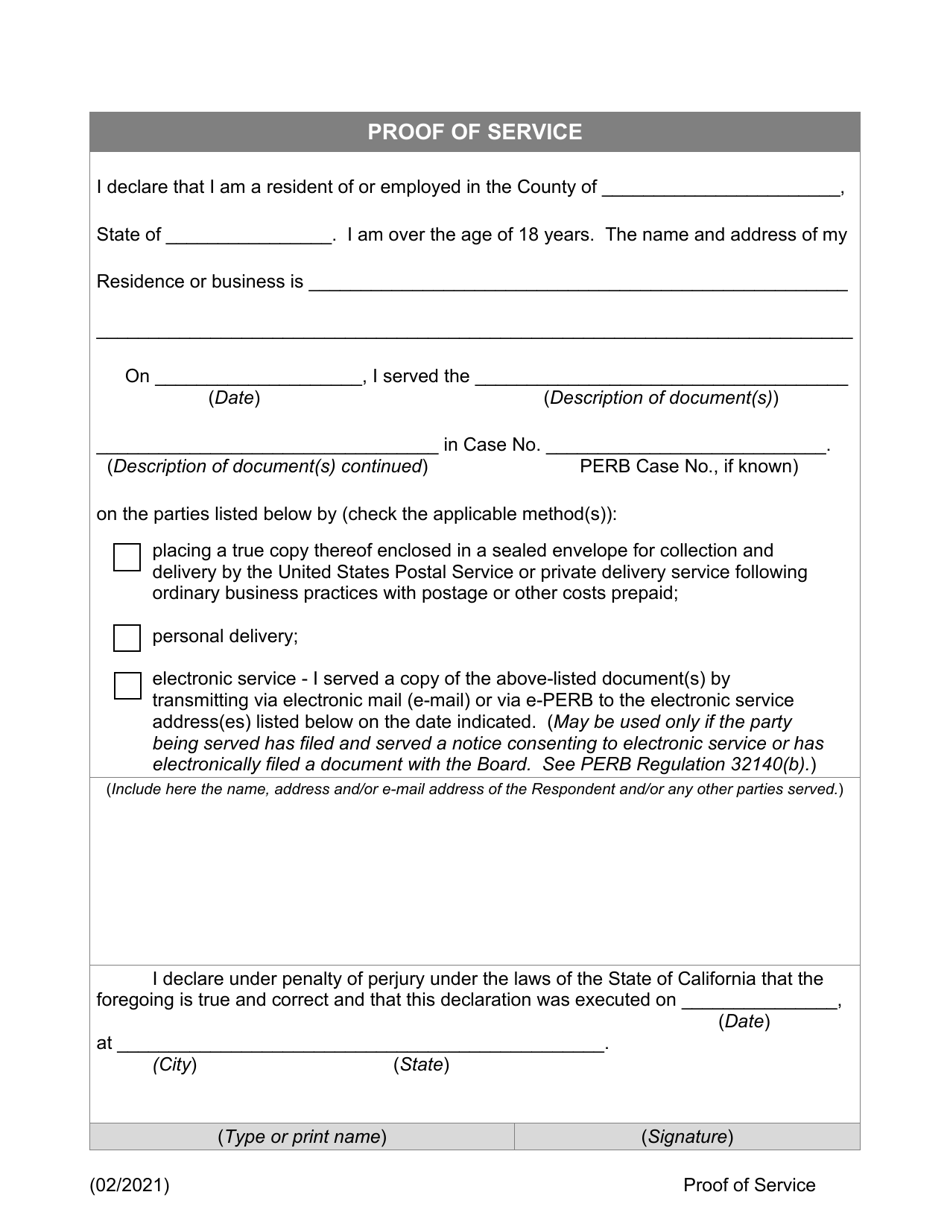 Form PERB-007 Petition for Certification - Childcare Provider Act - California, Page 2
