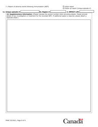 Report of Adverse Events Following Immunization (Aefi) - Canada, Page 8