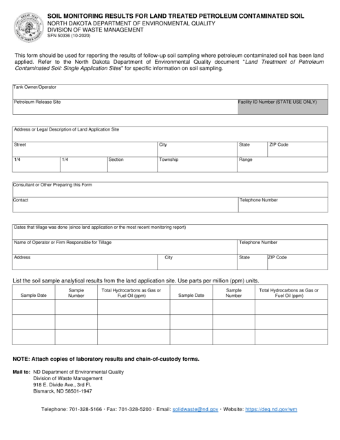 Form SFN50336  Printable Pdf