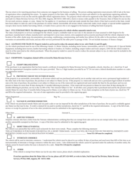 Use Tax Certificate - Maine, Page 2