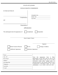 Document preview: Appearance Form - Illinois