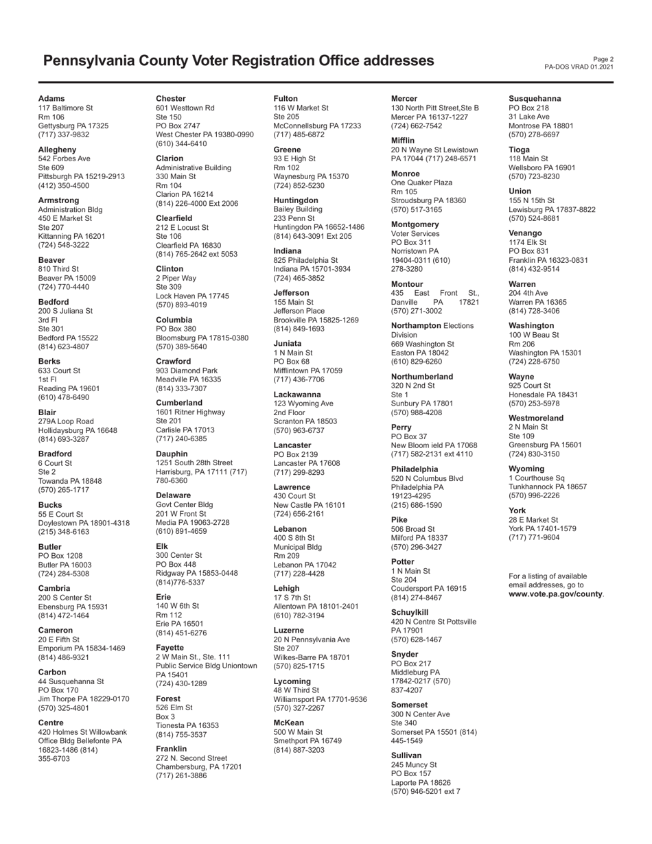 Voter Registration Qualifications