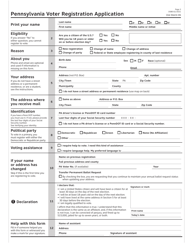 Pennsylvania Voter Registration Application - Pennsylvania, Page 3