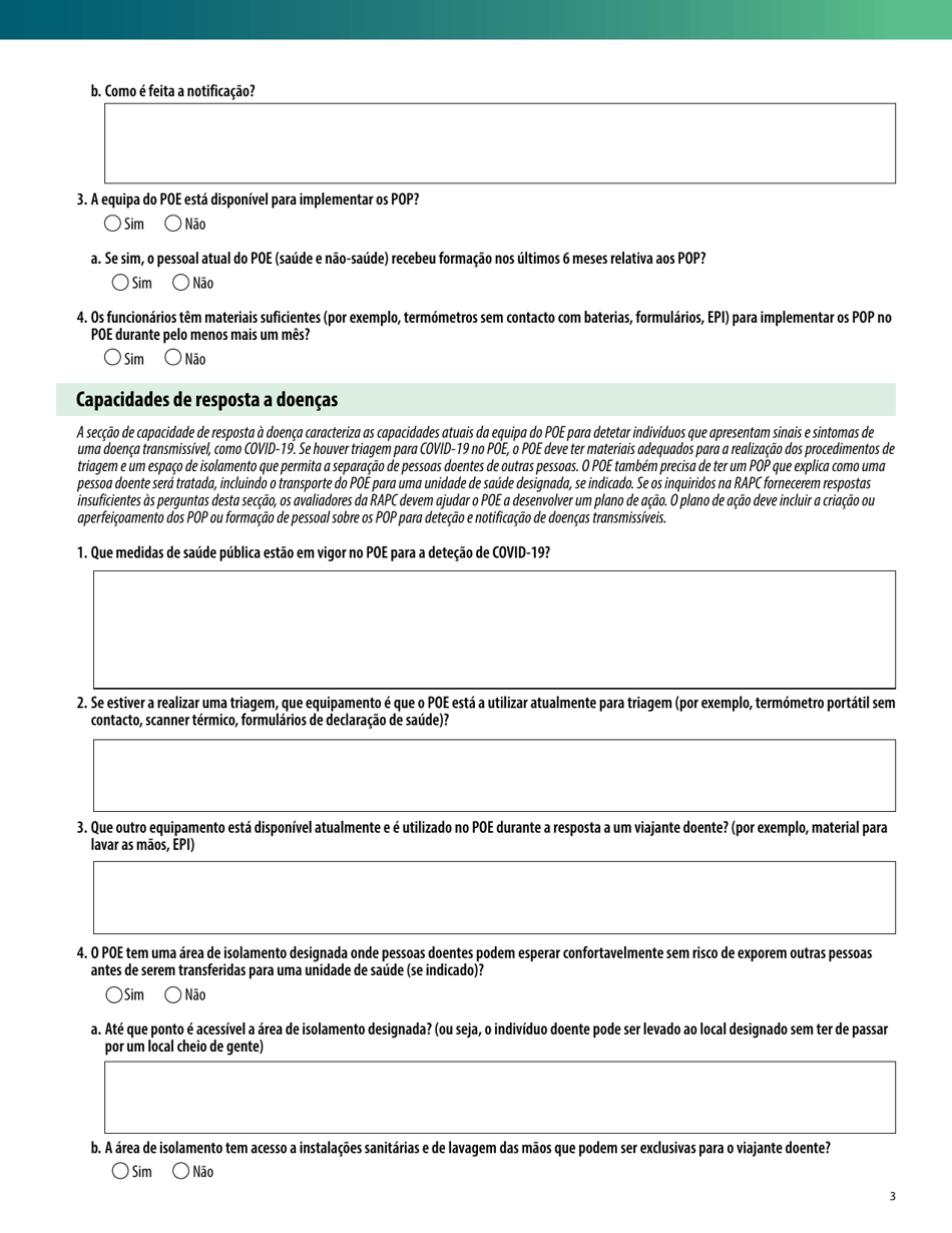 Form CS322038-E Covid-19 Rapid Assessment of Poe Capacity (Portuguese), Page 3