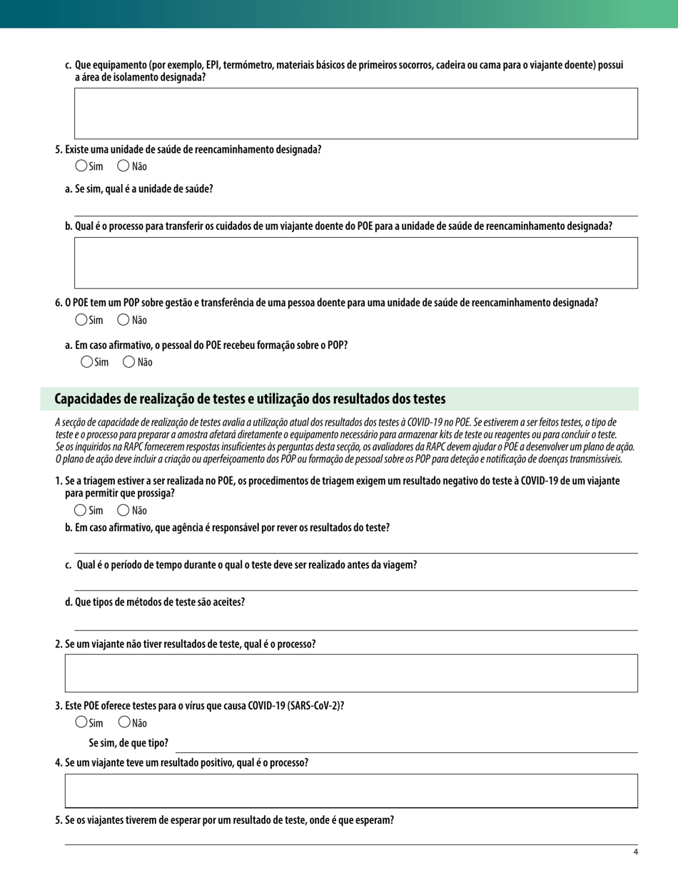 Form CS322038-E Covid-19 Rapid Assessment of Poe Capacity (Portuguese), Page 4