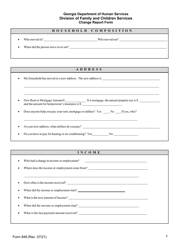 Form 846 Change Report Form - Georgia (United States), Page 2