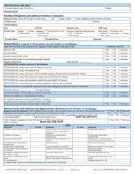 Adult HIV Confidential Case Report Form - Kentucky, Page 2