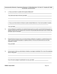 Form 501 Biographical Affidavit - Kentucky, Page 3