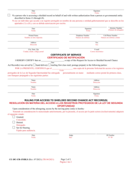 Form CC-DC-CR-151BLS &quot;Request for Access to Shielded Second Chance Act Record(S)&quot; - Maryland (English/Spanish), Page 2
