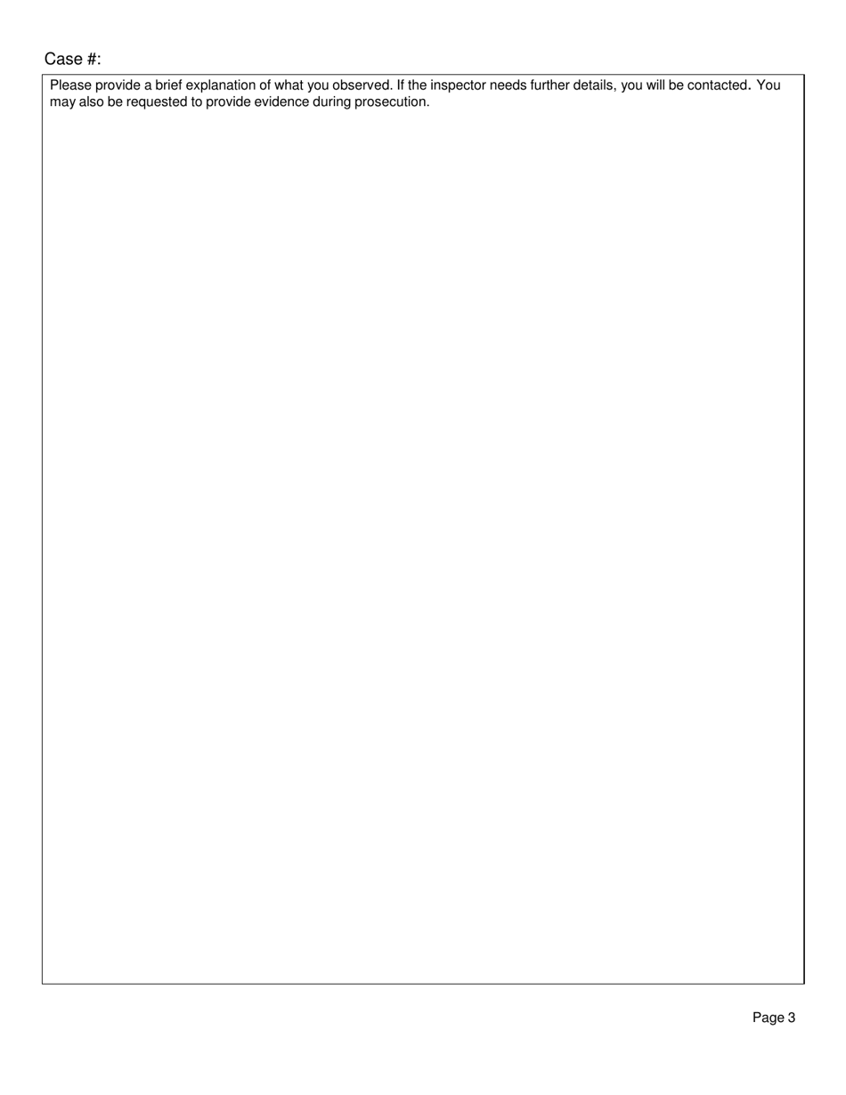 Complainant Intake Form - Manitoba, Canada, Page 3