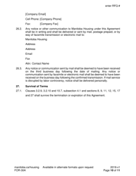Form FOR-30A Contract Caretaker Service Agreement - Sample - Manitoba, Canada, Page 10