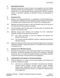 Form FOR-30A Contract Caretaker Service Agreement - Sample - Manitoba, Canada, Page 3