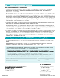 Healthy Baby: Manitoba Prenatal Benefit Application - Manitoba, Canada, Page 4