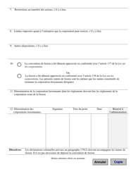 Statuts De Fusion (Corporation Avec Capital-Actions) - Manitoba, Canada (French), Page 3